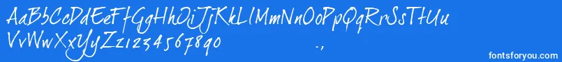 Dj2trial Font – White Fonts on Blue Background