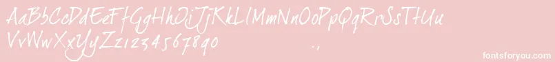 Dj2trial Font – White Fonts on Pink Background