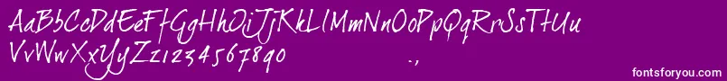 fuente Dj2trial – Fuentes Blancas Sobre Fondo Morado