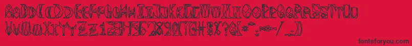 More about Space Gimboid Font Space Gimboid Font – Black Fonts on Red Background