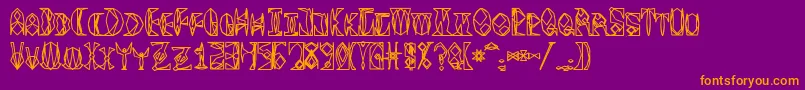 Space Gimboid Font – Orange Fonts on Purple Background