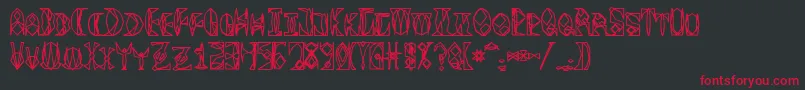 More about Space Gimboid Font Space Gimboid Font – Red Fonts on Black Background