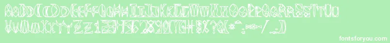 Space Gimboid Font – White Fonts on Green Background