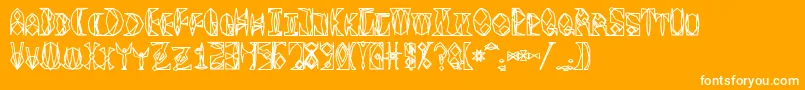 Space Gimboid Font – White Fonts on Orange Background