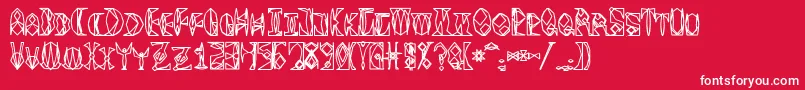 Space Gimboid Font – White Fonts on Red Background