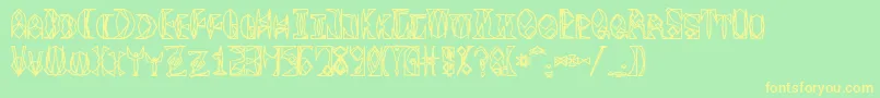 Space Gimboid Font – Yellow Fonts on Green Background