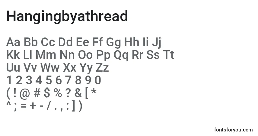 Fuente Hangingbyathread - alfabeto, números, caracteres especiales