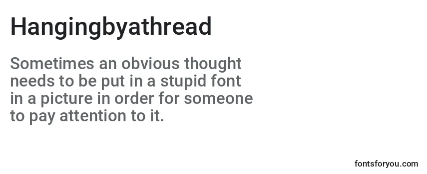 Review of the Hangingbyathread Font