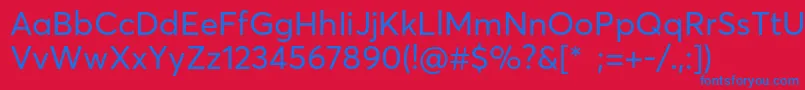 AvertademopecutteddemoRegular Font – Blue Fonts on Red Background