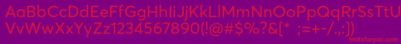 AvertademopecutteddemoRegular Font – Red Fonts on Purple Background