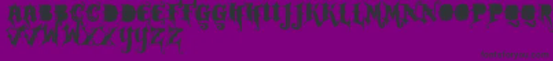 Шрифт Vtks Rock Garage Band – чёрные шрифты на фиолетовом фоне