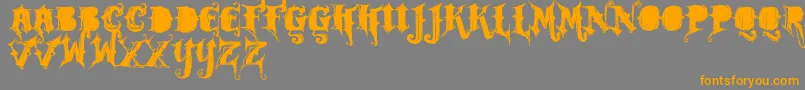 Vtks Rock Garage Band-Schriftart – Orangefarbene Schriften auf grauem Hintergrund