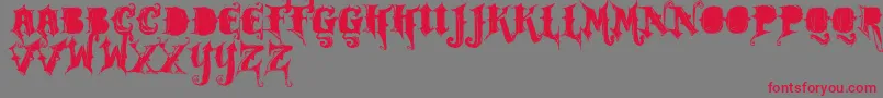 Vtks Rock Garage Band-Schriftart – Rote Schriften auf grauem Hintergrund