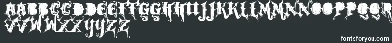 Vtks Rock Garage Band-fontti – valkoiset fontit mustalla taustalla
