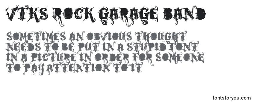 Schriftart Vtks Rock Garage Band