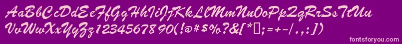 BombatdbNormal Font – Pink Fonts on Purple Background