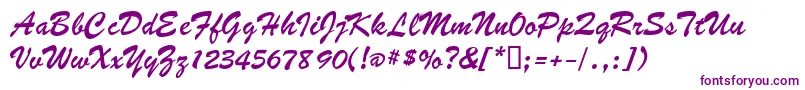 BombatdbNormal Font – Purple Fonts on White Background