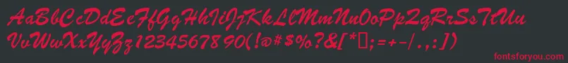 BombatdbNormal-Schriftart – Rote Schriften auf schwarzem Hintergrund