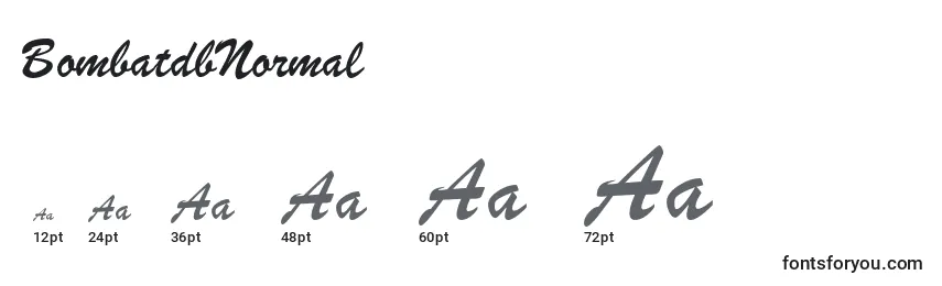 BombatdbNormal Font Sizes