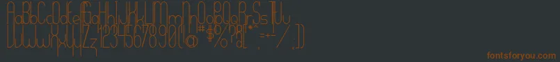 Verticalization-fontti – ruskeat fontit mustalla taustalla
