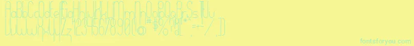 Verticalization Font – Green Fonts on Yellow Background