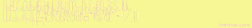 Verticalization Font – Pink Fonts on Yellow Background