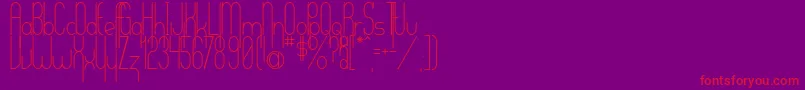 Verticalization Font – Red Fonts on Purple Background