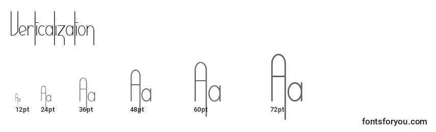 Verticalization Font Sizes