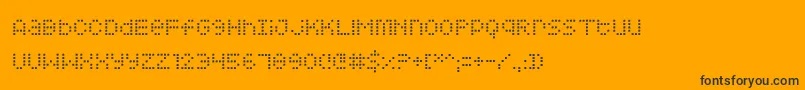 Squarodynamic01 Font – Black Fonts on Orange Background