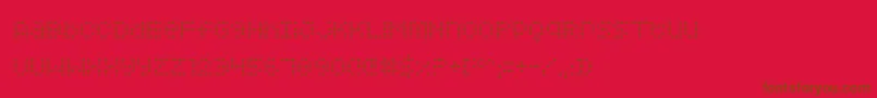 Squarodynamic01 Font – Brown Fonts on Red Background