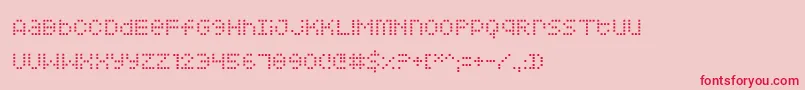 Squarodynamic01 Font – Red Fonts on Pink Background