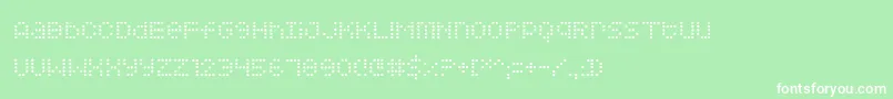 フォントSquarodynamic01 – 緑の背景に白い文字