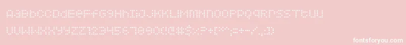 Squarodynamic01 Font – White Fonts on Pink Background