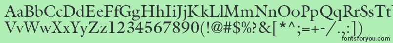 GisbertdbNormal Font – Black Fonts on Green Background