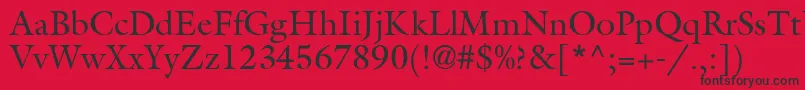 GisbertdbNormal Font – Black Fonts on Red Background