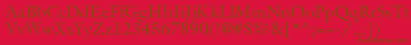 fuente GisbertdbNormal – Fuentes Marrones Sobre Fondo Rojo