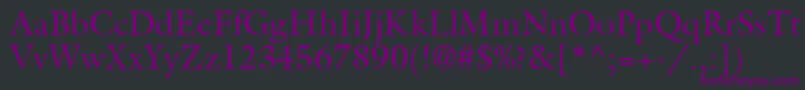 GisbertdbNormal-Schriftart – Violette Schriften auf schwarzem Hintergrund