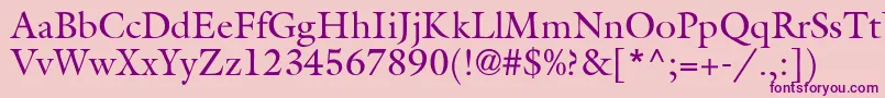 GisbertdbNormal Font – Purple Fonts on Pink Background
