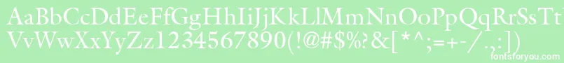 GisbertdbNormal Font – White Fonts on Green Background