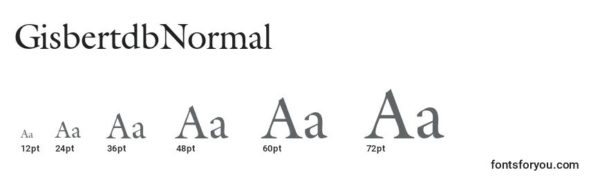 GisbertdbNormal Font Sizes