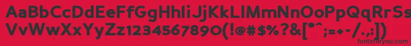PerspectiveSansBlack Font – Black Fonts on Red Background