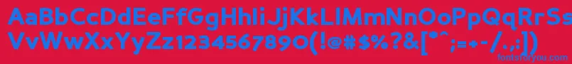 PerspectiveSansBlack Font – Blue Fonts on Red Background