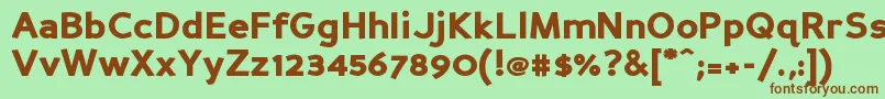 PerspectiveSansBlack Font – Brown Fonts on Green Background