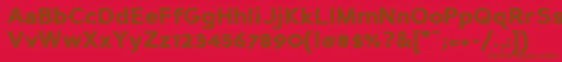 PerspectiveSansBlack Font – Brown Fonts on Red Background