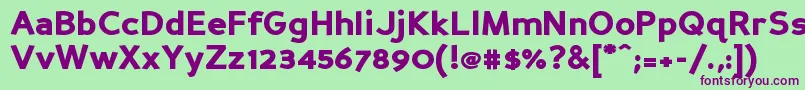 PerspectiveSansBlack Font – Purple Fonts on Green Background