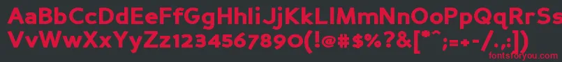 PerspectiveSansBlack Font – Red Fonts on Black Background