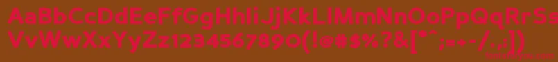 PerspectiveSansBlack Font – Red Fonts on Brown Background