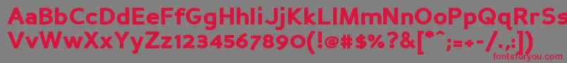 PerspectiveSansBlack Font – Red Fonts on Gray Background