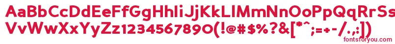 PerspectiveSansBlack Font – Red Fonts on White Background