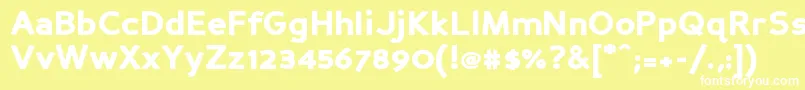 PerspectiveSansBlack Font – White Fonts on Yellow Background